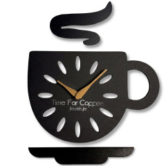 Nástenné kuchynské hodiny Cup čierne Flexistyle z17-1-dx eco